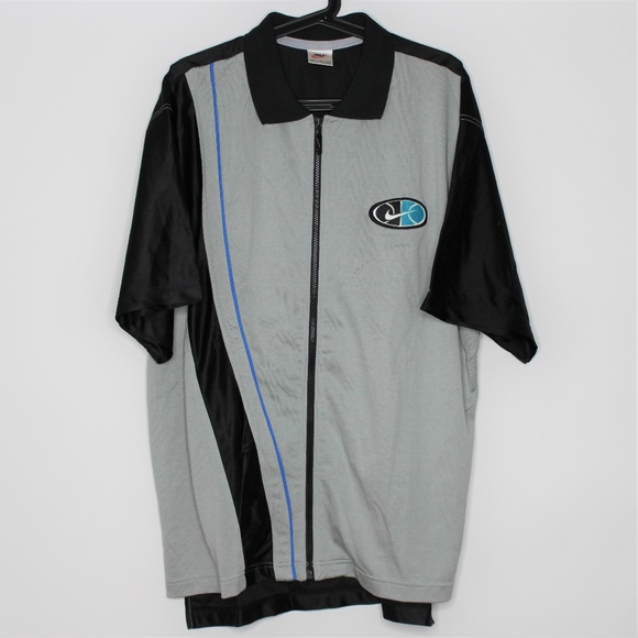 Nike Other - VTG Nike Embossed Patch Full Zip Jersey Shirt A514